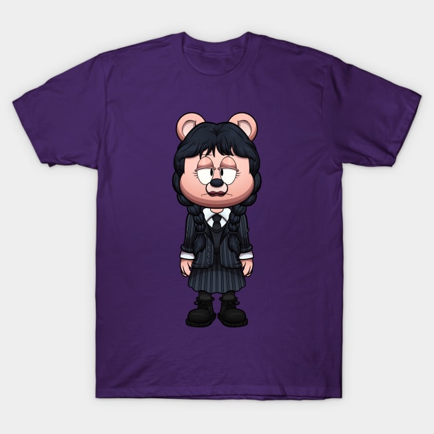 Wednesday Teddy Bear T-Shirt by TheMaskedTooner